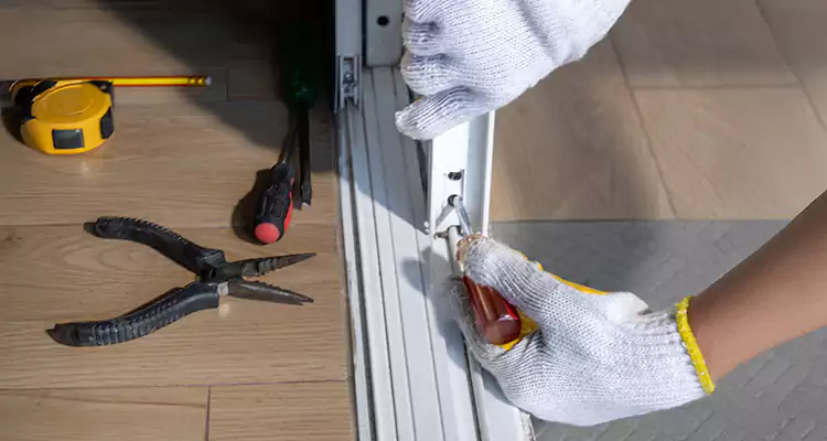 Backyard Sliding Door Track Repair in Miami Gardens, FL